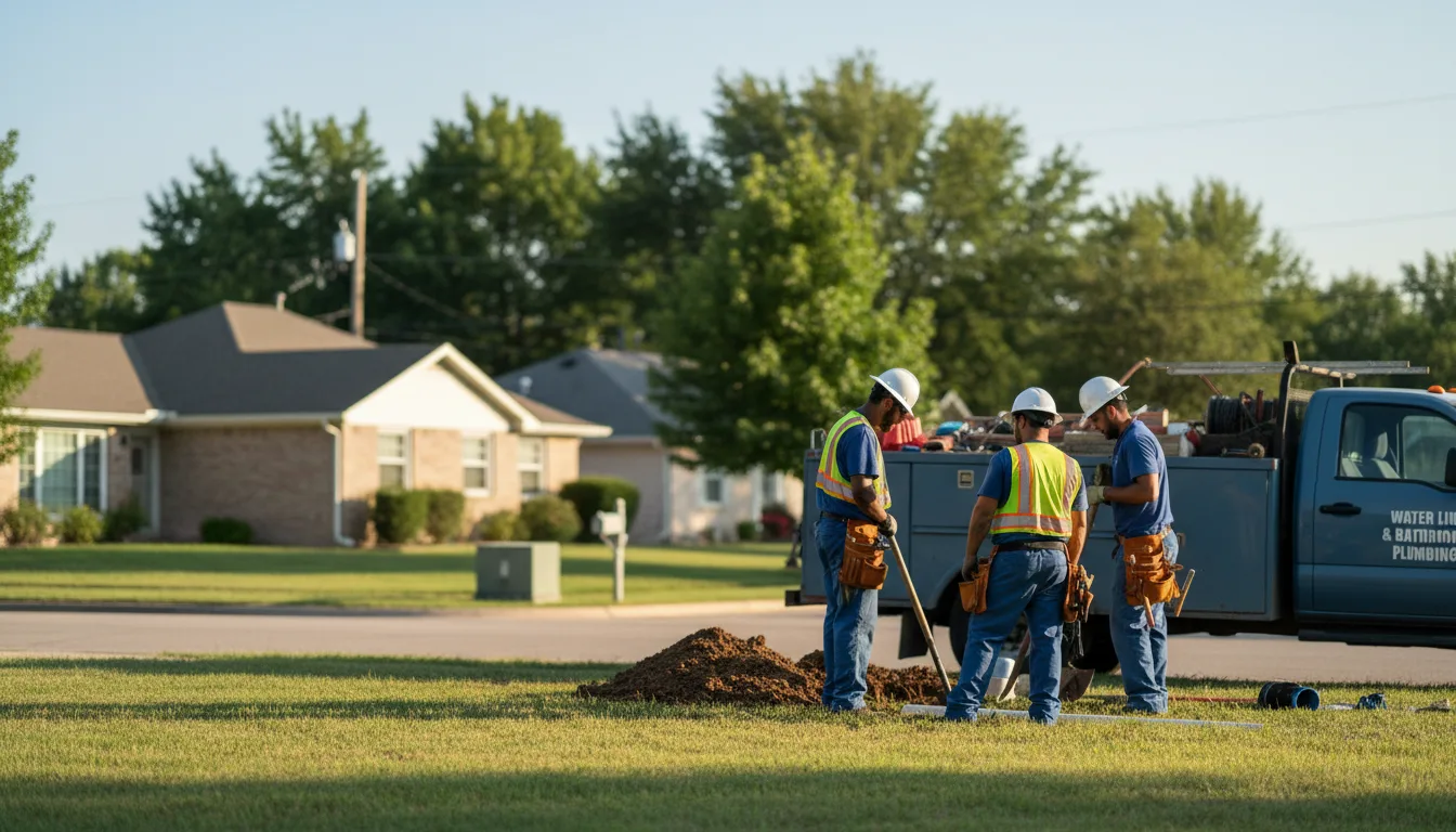 Residential water line and bathroom plumbing service in Braddyville, IA